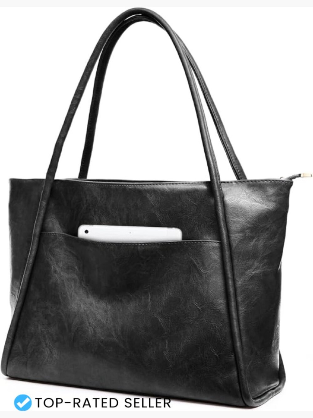 Large Vegan Leather Tote Bag for Women Work Shoulder Handbag Spacious Chic